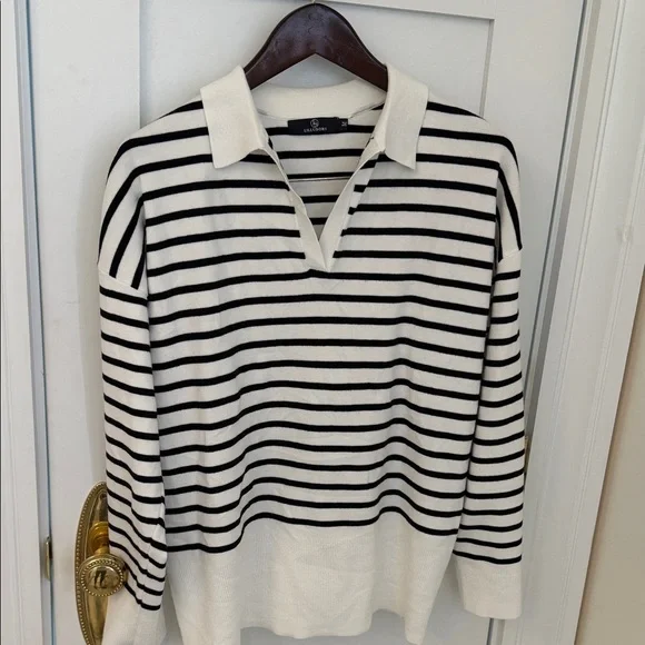 Amazon Black and White Striped Jumpsuit - Picture 12 of 13